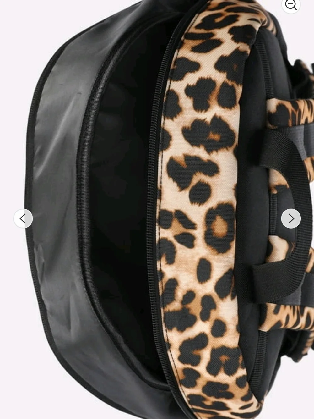 Leopard Print Sequin Men's Backpack - Black & Tan